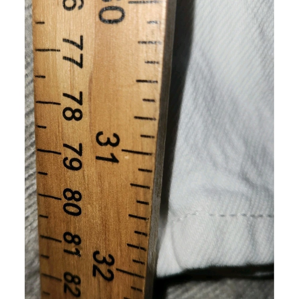 NWT Abercrombie & Fitch 90s Straight Jeans White Curve Love Denim 26 Long Mid - Picture 8 of 8